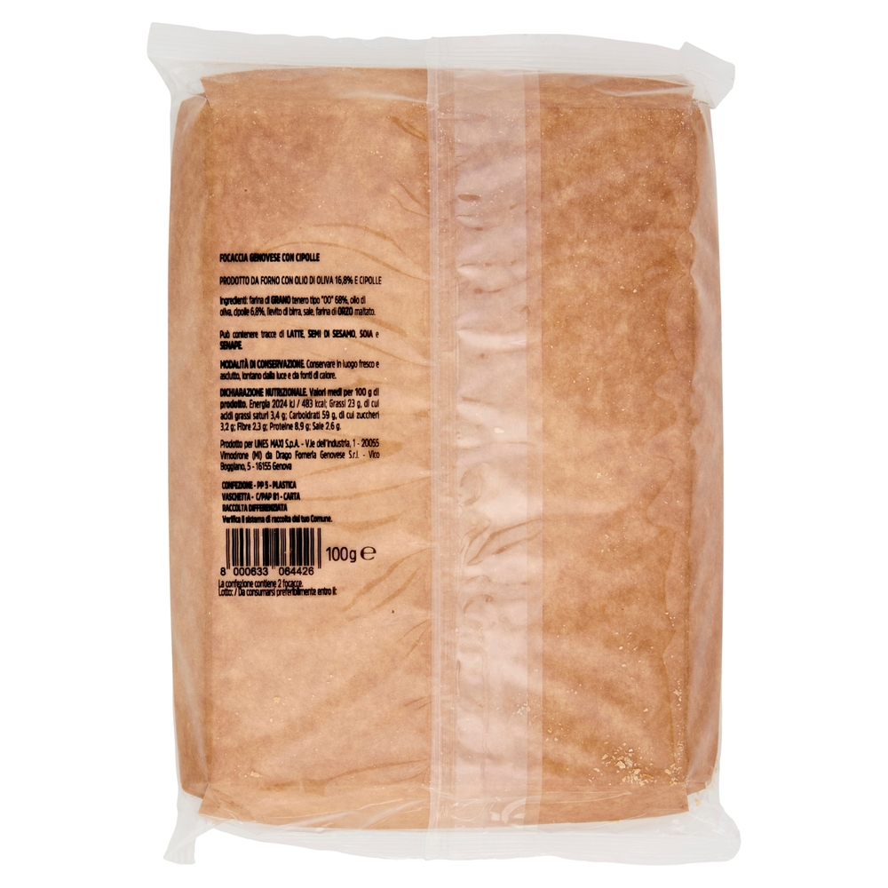 Focaccia Genevose con Cipolla Il Viaggiator Goloso